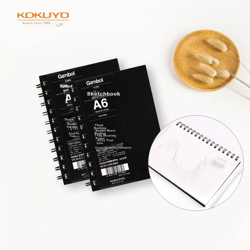 KOKUYO Gambol Student Office Double Spiral Notebook, Journal, Sketchbook, A6/60 Sheets, 2 Books, WCN-GSK4660