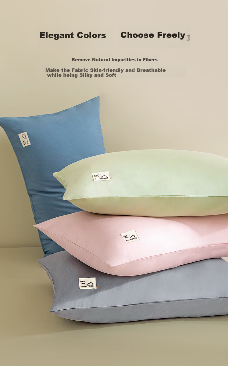Hengyuanxiang Class A Antibacterial Pure Cotton Pillowcase, 100% Cotton Pillow Cover, 48x74cm, Set of Two, Apple Gree 5