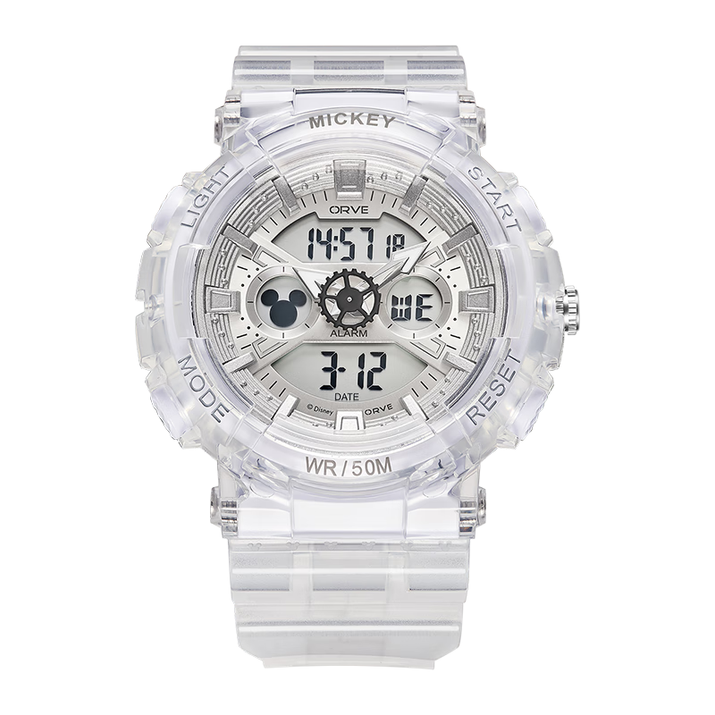 Disney Mickey Collaboration Sports Alarm Clock Digital Watch Waterproof Student Watch for Middle and High School Students Children's Birthday Gift