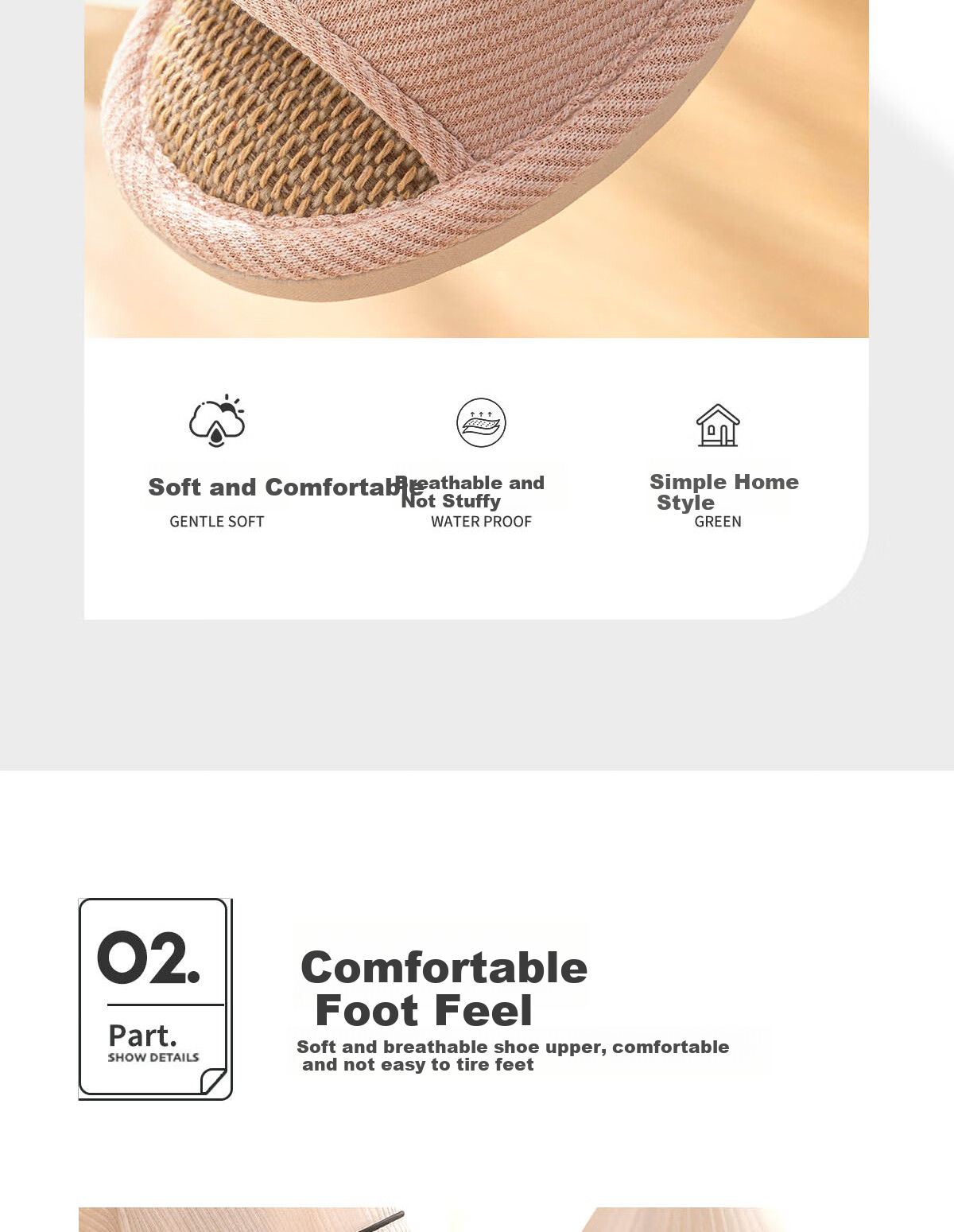 TZLDN Japanese-Style Linen Slippers, 2026 New Couple's Fabric Slippers, Home Non-Slip Men's Cotton Sandals for Indoor Use 7