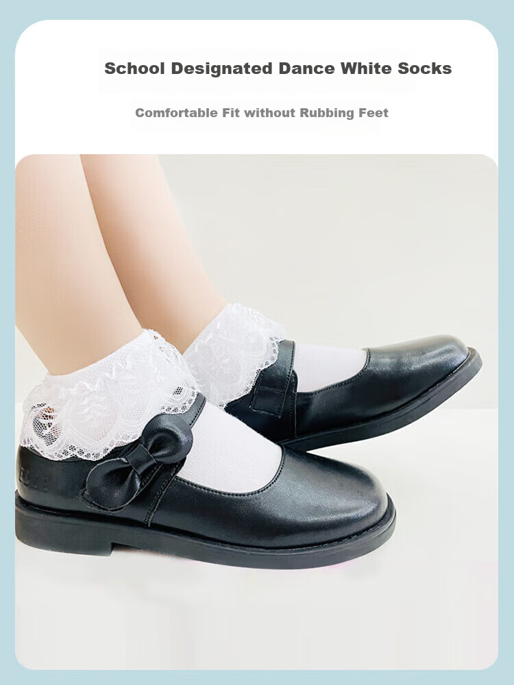 9i9 Children's Socks Girls Spring Autumn Lace Princess Socks Latin Dance Short Socks F21 Pink+White 4 Pairs S 6