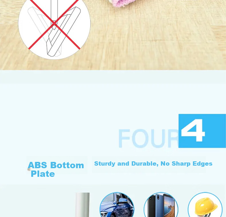 MIAOJIE Flat Mop with 34cm Cloth, 129cm Handle, Household All-In Lazy Person's Floor Mop 7