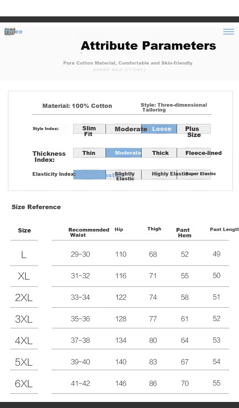 MiiOW Men's Shorts, Summer Pure Cotton American Trendy Straight-Leg Casual Loose Five-Point Pants, Blue, 2XL 2