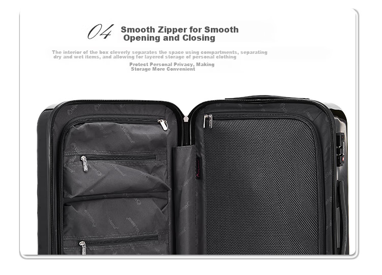Diplomat TC-23063, Simple And Stylish Mirror-Finish Single-Tube Spinner Suitcase, Travel Luggage with Handle 3