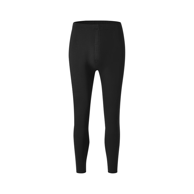 LangSha Men's Autumn Winter Thermal Pants Fleece Lined Wool Knee Protection Plus Size Cold Resistant Cotton Knit Long Johns