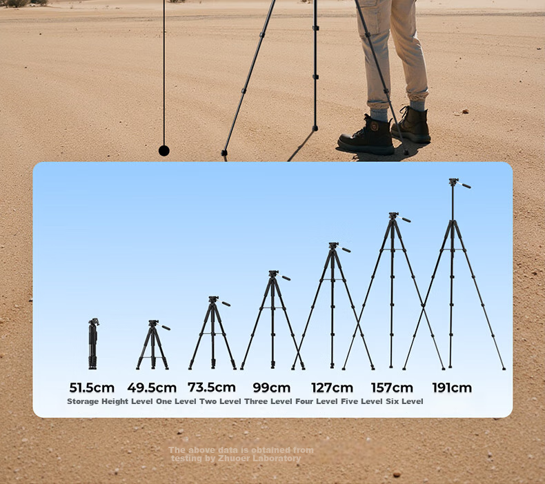 Zhuoer KF126 Camera Tripod, Live Streaming Stand, Tripod, Phone Mount, Multifunctional Photography, Mirrorless Camera Shooting, Suitable for Canon, Sony, Fuji, Nikon, Floor-Standing Portable Outdoor 10