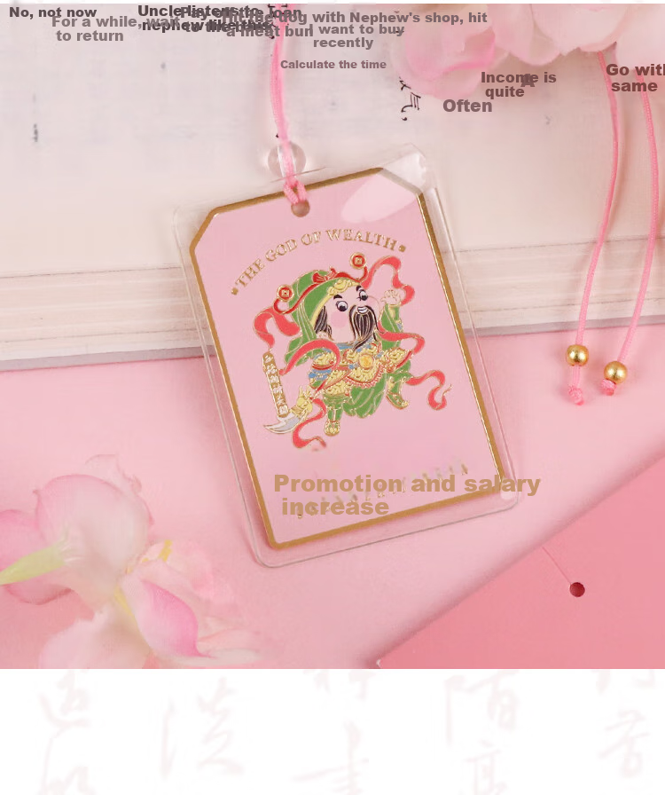TaTanice National Trend Metal Bookmark, Graduation Season Gift, Five Wealth Gods Blessing Gold Plaque Car Pendant, Chinese Style Creative Small Gift, Souvenir, Promotion And Salary Increase 11
