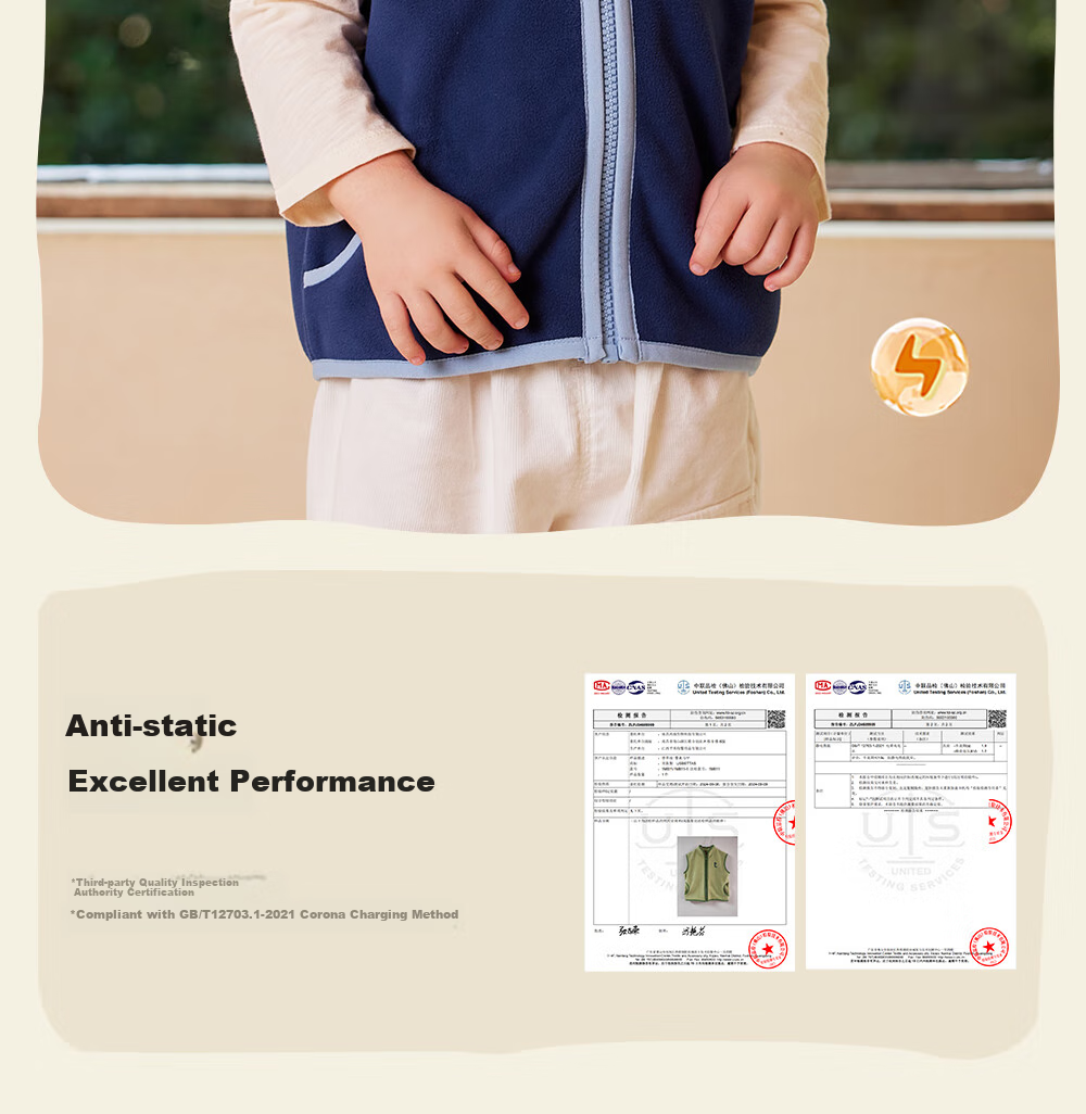 Beitaisi Children's Vest, Spring And Autumn School Uniform Essential, Infant Waistcoat, Boys And Girls Baby Fleece Vest Jacket 12