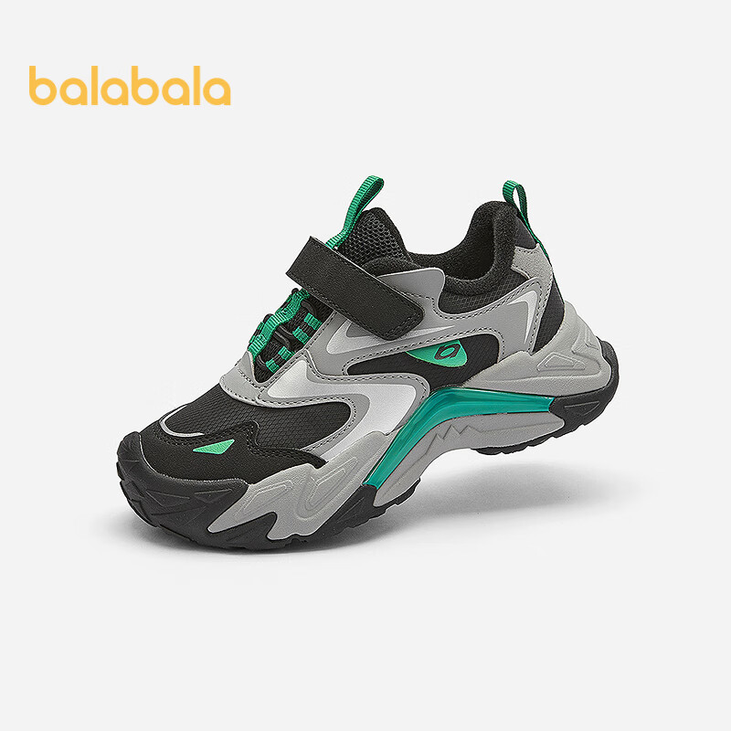 Balabala Kids Sports Shoes Boys Girls Dad Sneakers 2025 New Autumn Winter Outdoor Non-slip Fleece Warm Trendy Shoes