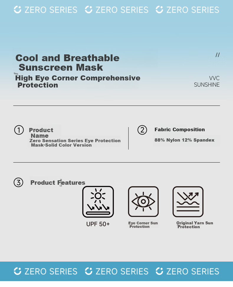 VVC Sun Protection Face Mask for Women, UV-Resistant, Eye Corner Protection, Sun-Shading, Ice Silk Cool Feeling, Breathable Face Mask, Ice Mist Pink 2