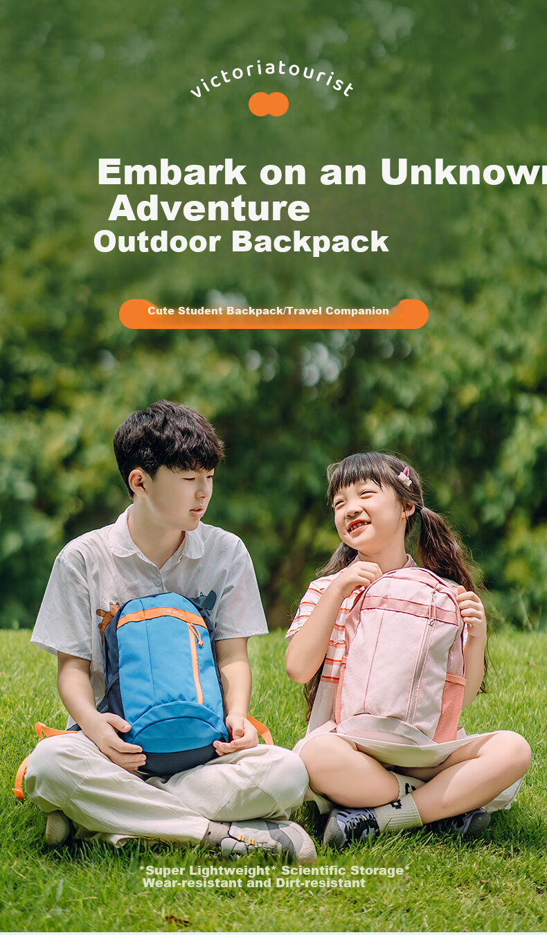VICTORIATOURIST Backpack for Children, Boys' Outdoor Travel Backpack, Kindergarten And Elementary School Student Lightweight Small Schoolbag, Autumn Outing Backpack for Girls 1