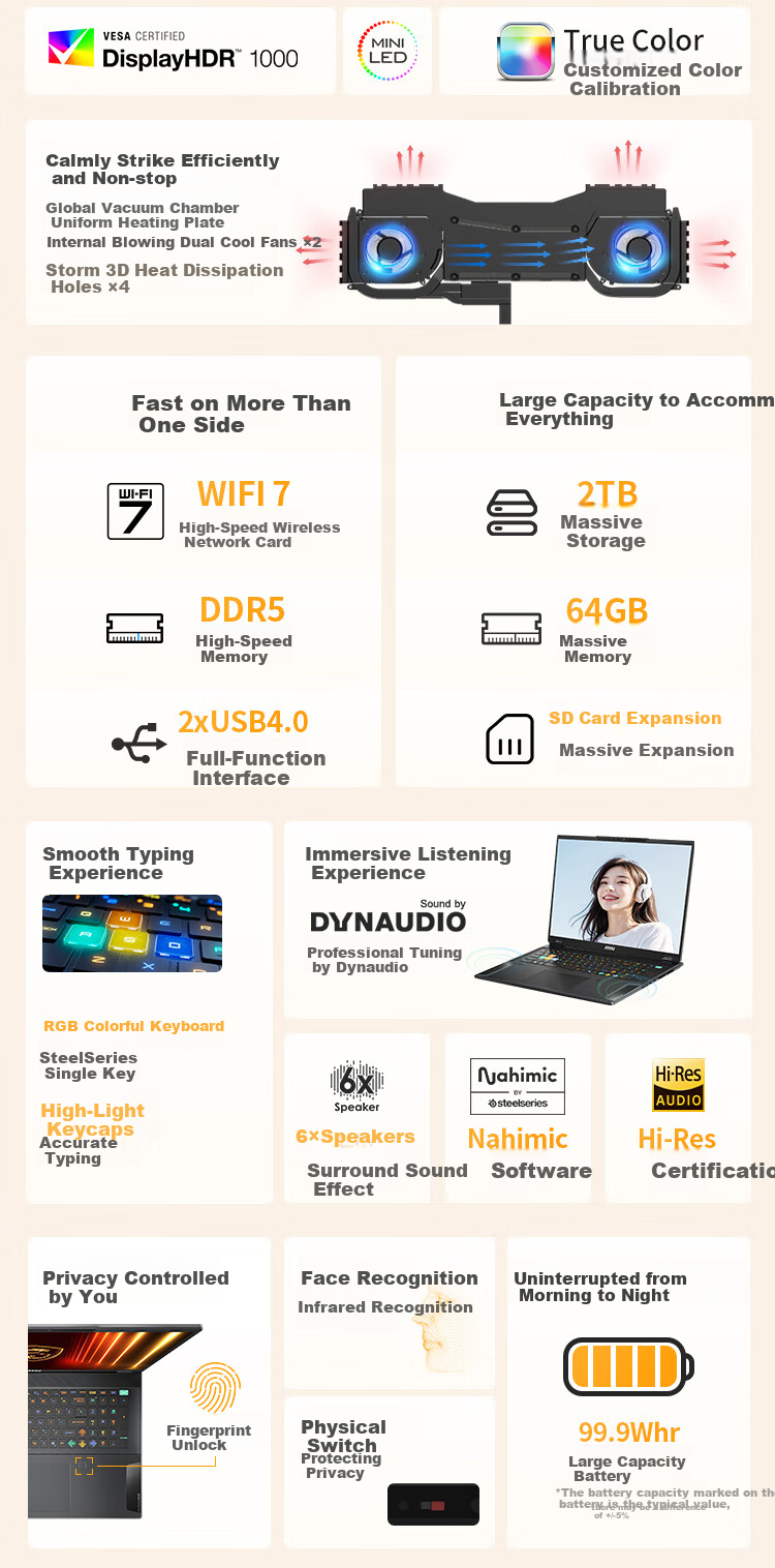 MSI Jueying 18 AI + Ryzen Edition 2025, Subsidized, 18-Inch Thin And Light Gaming Laptop (Ryzen AI 9 HX, 370 RTX50, 64GB RAM, 2TB Storage, 4K Display) 3