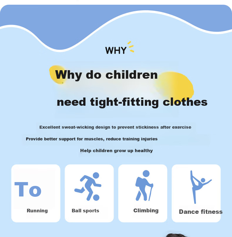 Li-Ning Children's Tight-Fitting Training Suit, Quick-Drying Sports Set, Breathable Base Layer, Inner Wear for Boys And Girls, Autumn And Winter, Badminton And Basketball 3