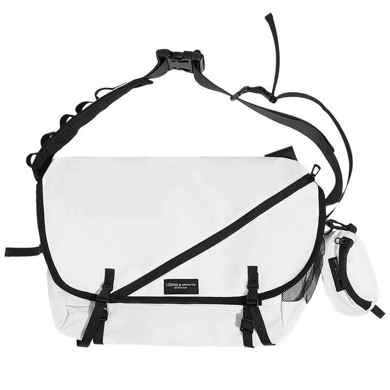 JINSHIWQ Men's Casual Commuter Large Capacity Crossbody Bag Women's Trendy Sports Shoulder Bag Upgraded Version - Large Size Interstellar White