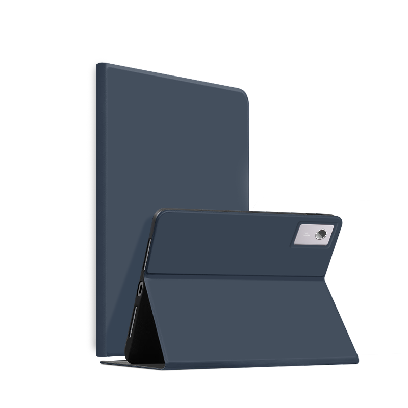 ALittleFlower Lenovo Xiaoxin Pad 12.1 Inch 2025 Model Tablet Case Book Style Protective Cover Shockproof Lightweight Soft Shell Sleep Function Dark Blue