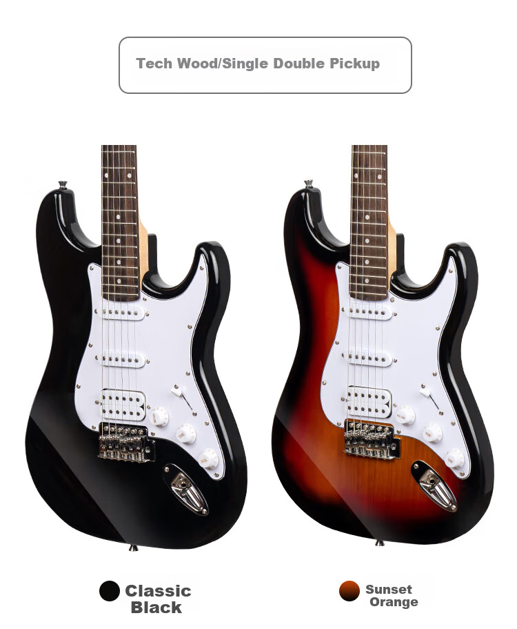 MOSEN MS-SS60BK Electric Guitar, ST Model with Tremolo Bar, Single-Coil Beginner Entry-Level Electric Guitar, Elegant Black 19