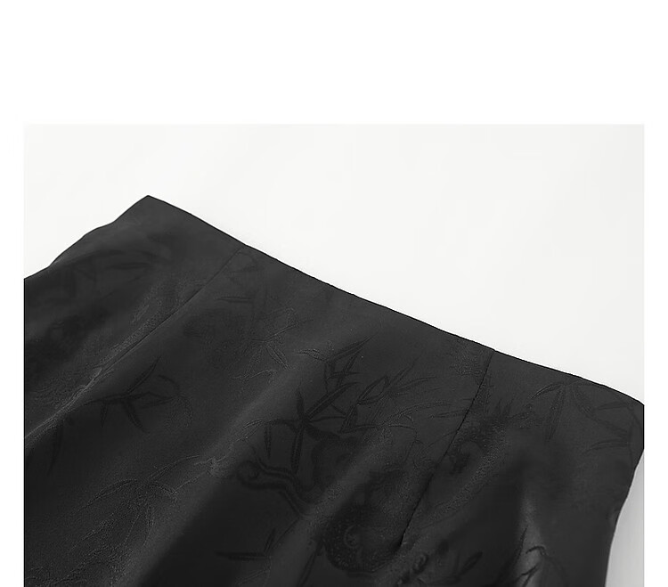 Dme [Bubushenghua] Autumn Chinese Style New Comfortable Elastic Waist Fashionable Slit Skirt for Women to Conceal Body Shape 15