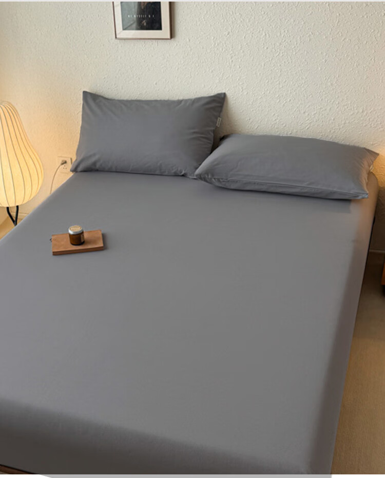 MUJI A-Class 100% Cotton Fitted Sheet Single Piece Mattress Protector Non-Slip Full Cotton All-Inclusive Bed Cover 1.8x2m 8