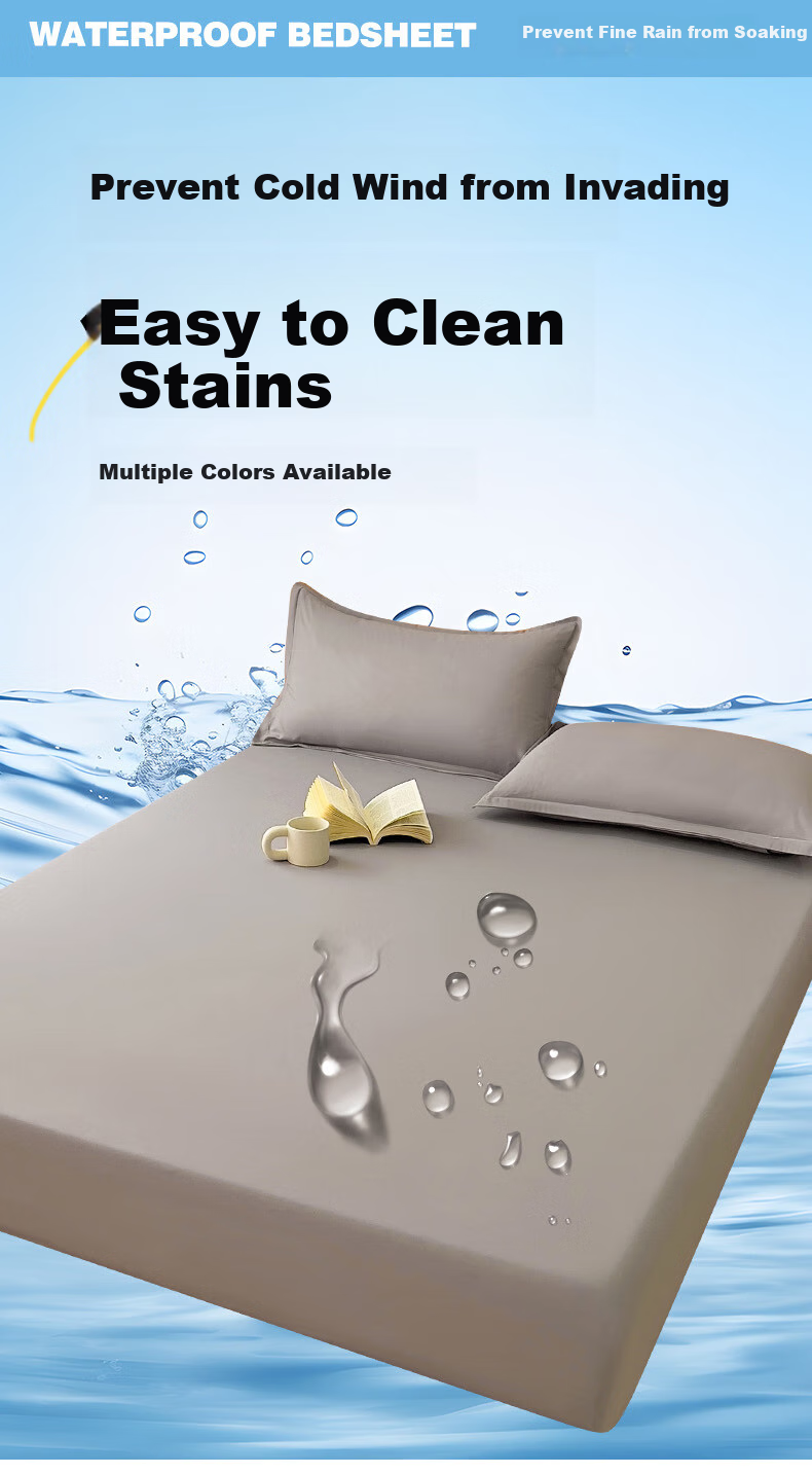 Hodo Class A Fitted Sheet Single Piece, Mattress Protector Cover, Anti-Dirt Non-Slip Full Coverage Bed Cover, Protective Cover, 1.8*2m, Guest Blue 1