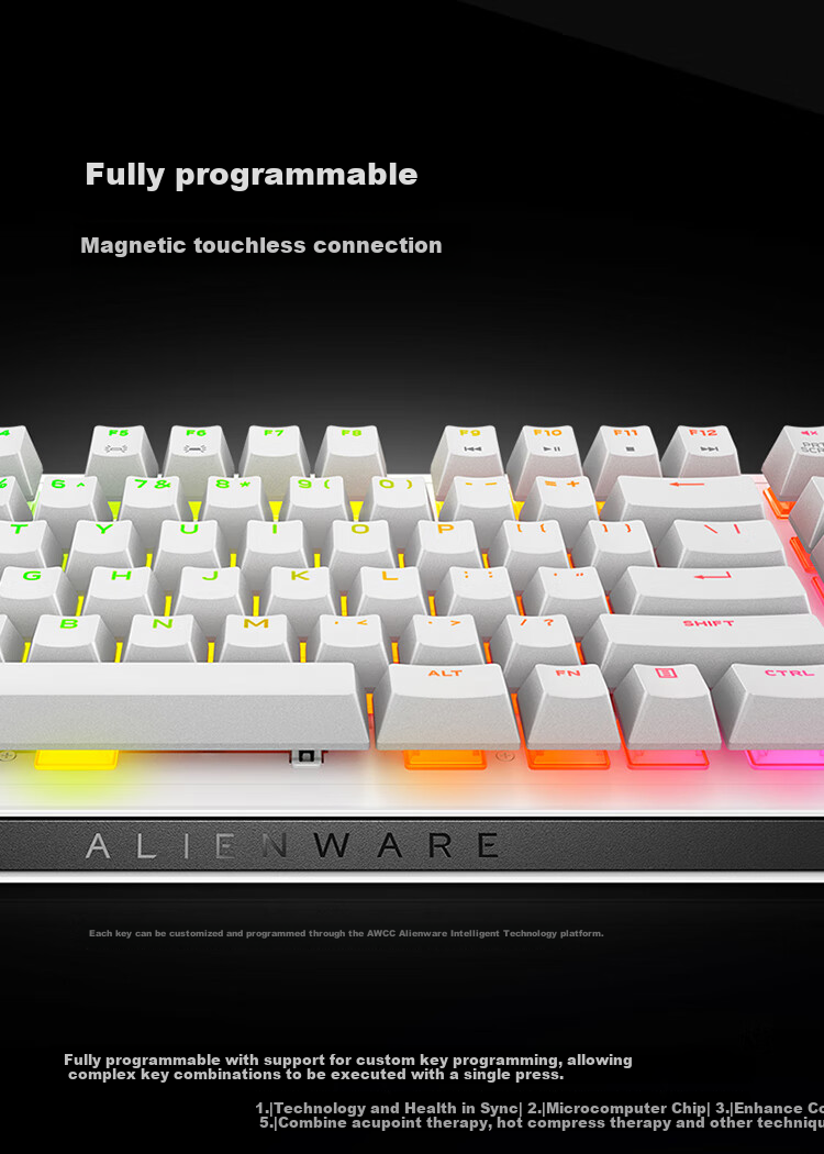 Alienware AW420K Wired Gaming Mechanical Keyboard with Red Switches, RGB Lighting, 87 Keys, TKL Layout, Fully Programmable, Holiday Gift, Black 13