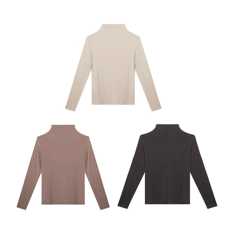 One's Member Lightweight Warm Soft High Neck Modal Acrylic Seamless Slimming Base Layer Top