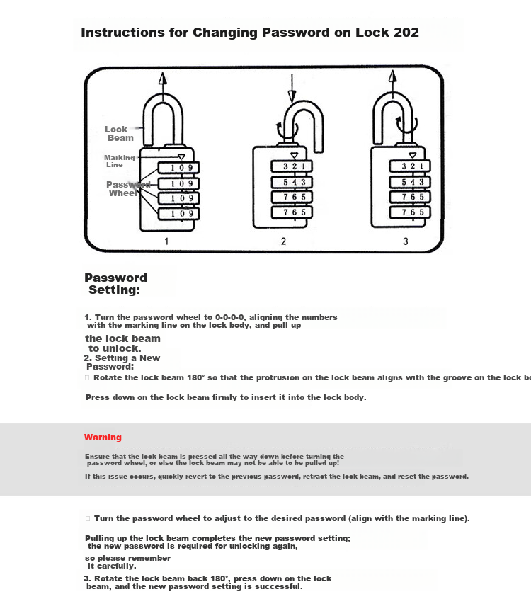 Aoben Password Padlock, Luggage Lock, Dormitory Gym Locker Lock, Toolbox Combination Lock JH202 11