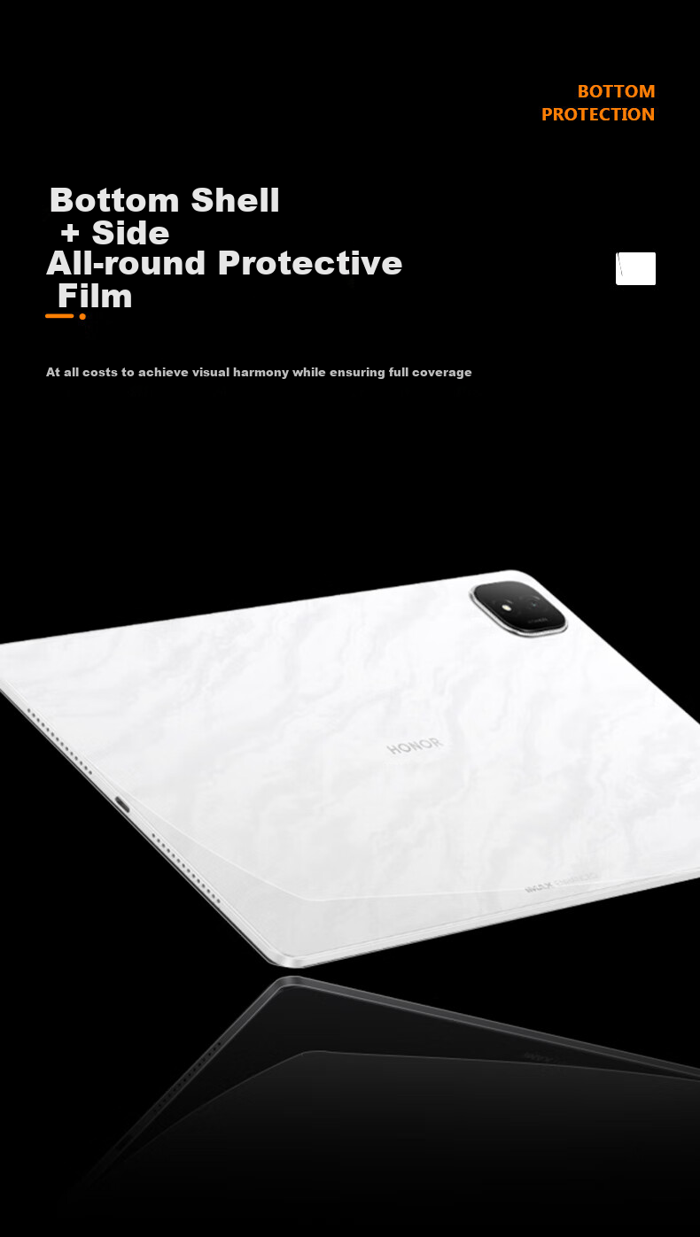 Jiasu Honor Tablet GT Pro Case Film (ROD2-W69), 12.3-Inch Tablet Matte Case Protective Sticker, [Back Sticker + Side Sticker] Body Protective Film 4