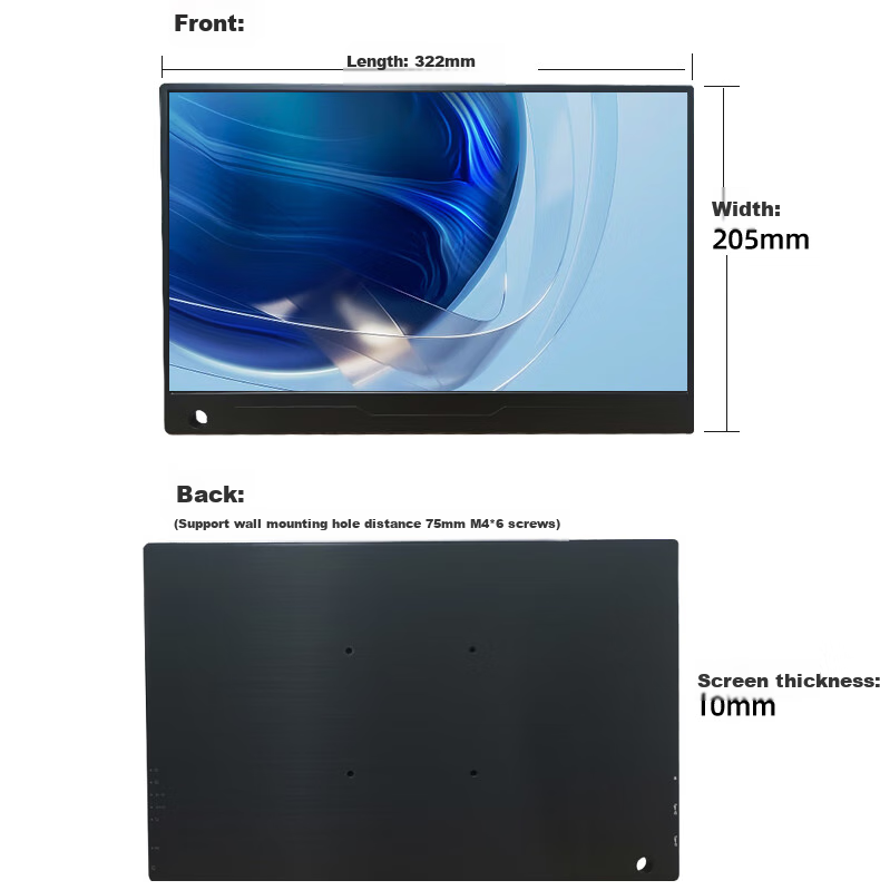 Eimio 2.5K Foldable Dual-Screen Monitor, Portable Display 16:10 Extended Triple-Screen Laptop Secondary Computer Expansion Screen 16-Inch Office Trading Large Screen E10K 14