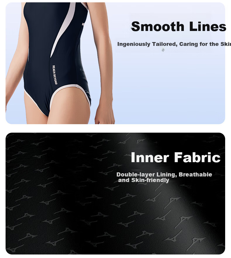 MIZUNO Women's Professional One-Piece Triangle Swimsuit, Quick-Drying, Slimming, Sexy, Spaghetti Strap Hot Spring Swimwear A1310 Black M 9