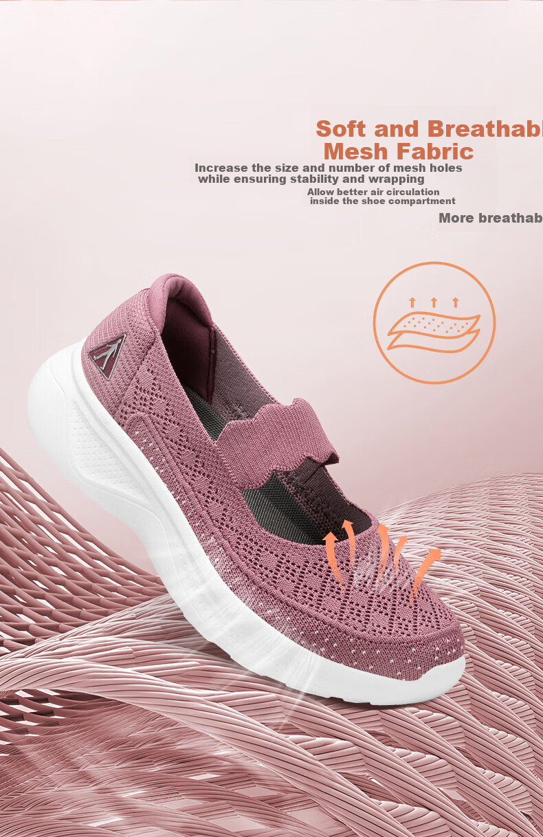Zulijian Non-Slip Elderly Shoes for Women, 2026 Middle-Aged And Elderly Slip-On Casual Canvas Shoes, Versatile Mesh Breathable Mom Shoes 8