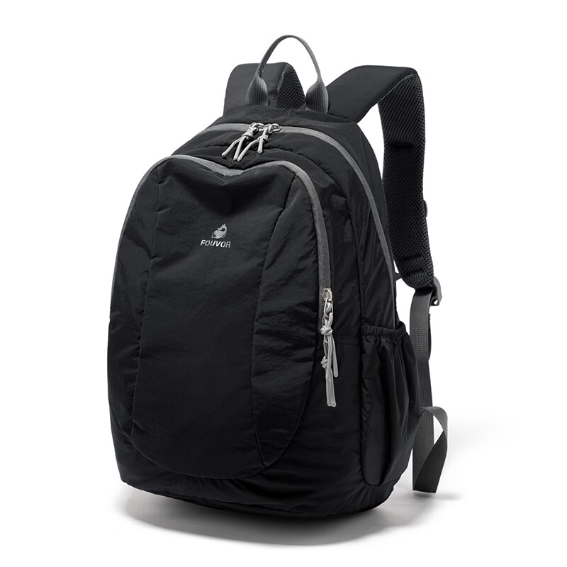 FOUVOR Outdoor Lightweight Hiking Backpack for Women Sports Travel School Bag Trekking Climbing Backpack Travel Double Shoulder Bag Mountain Rock Black