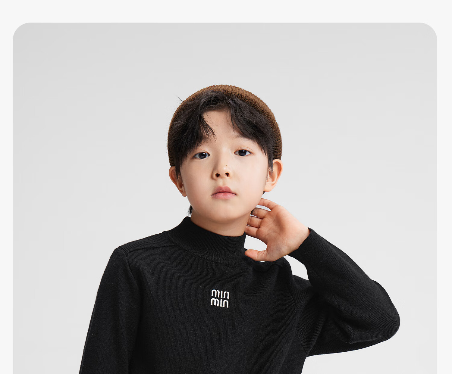 Zuo Xi Boys' Base Layer Sweater Big Kids Autumn Winter 2025 New Children's Half Turtleneck Knitwear Boys Gray 150cm 32