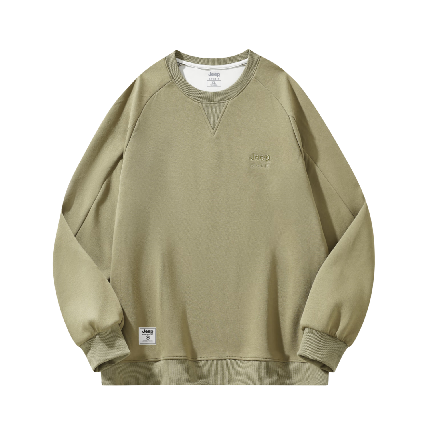 JEEP SPIRIT Men's Spring and Autumn Loose Fit Crew Neck Long Sleeve T-Shirt Casual Slim Base Layer Top
