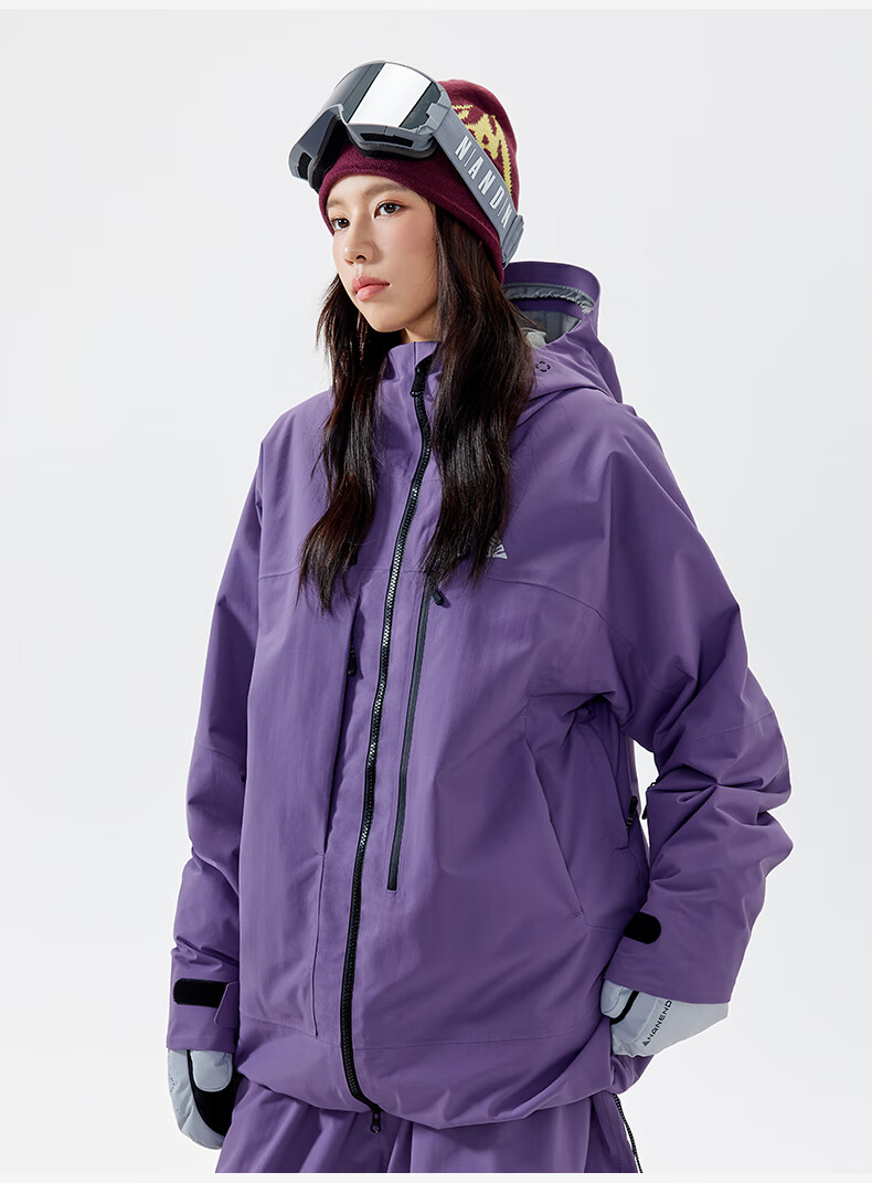 Nanend Skyline Unisex 3L Waterproof Arc Ski Jacket Cream Blue XS 41