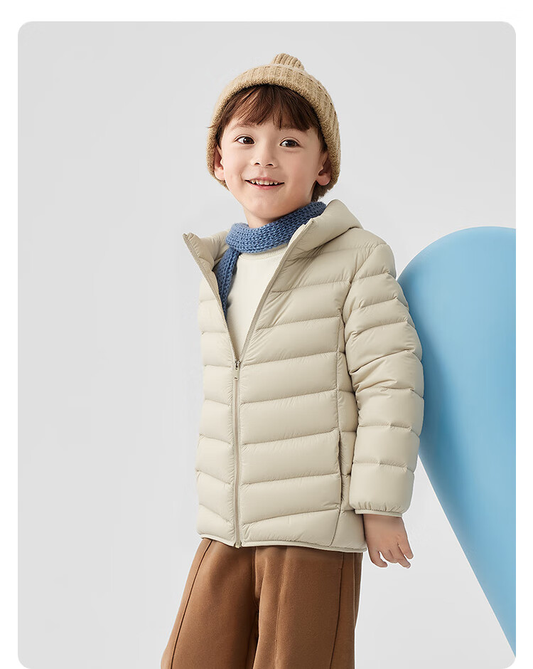 BALABALA Children's down Jacket, Autumn And Winter Wear, Boys And Girls Outerwear, Baby Short Lightweight Stand-Collar Coat, Parent-Child Outfit Clothing 8