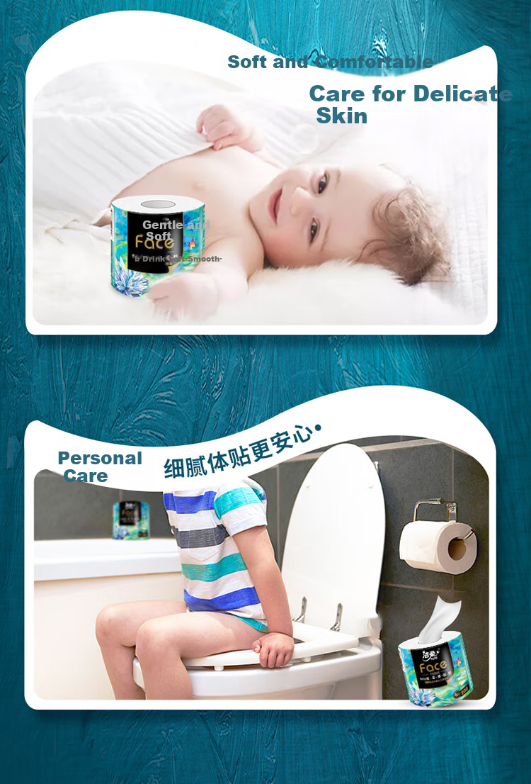 C&S Core Roll Toilet Paper, Art Oil Painting Face, 4-Ply, 200g*10 Rolls, Tissue Paper Roll, Whole Box, Back-To Essential 9