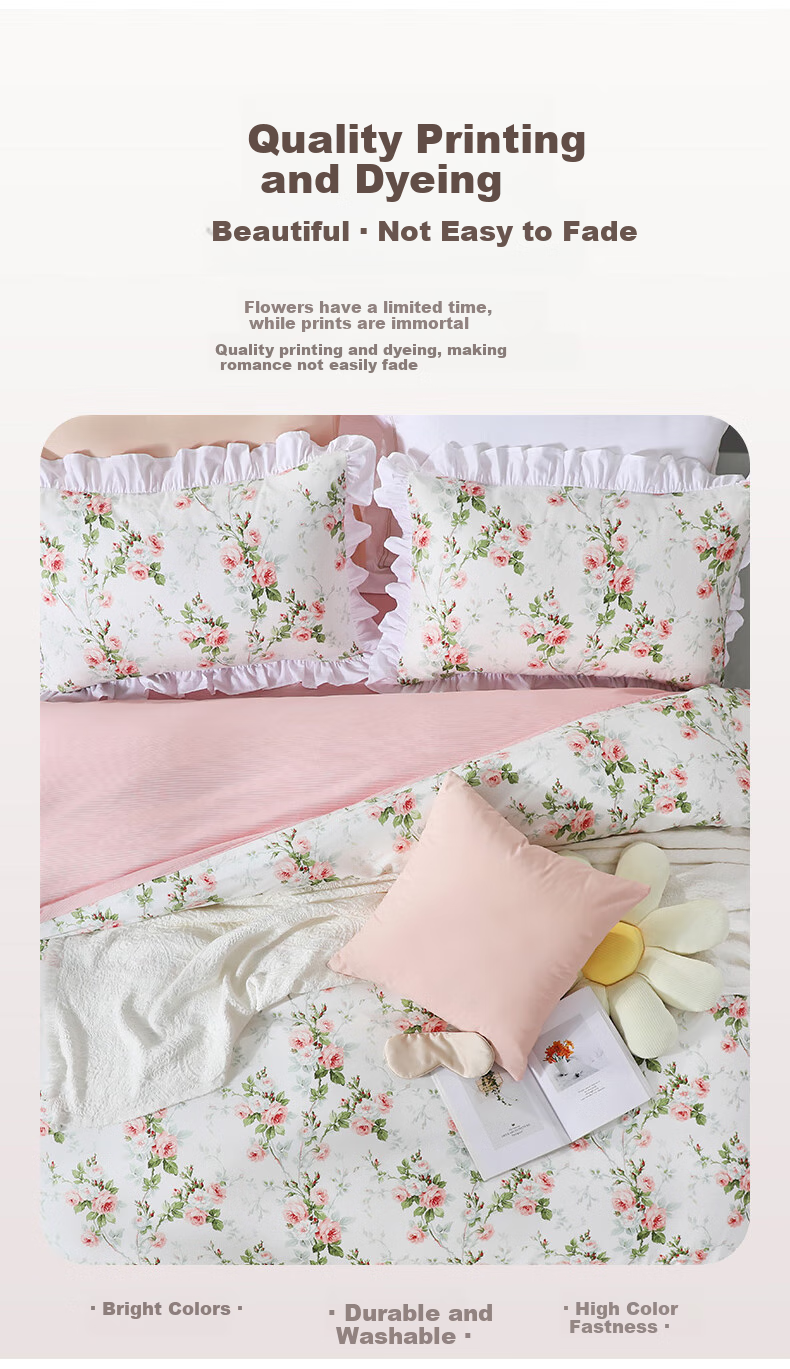 FUANNA Cotton Bedding Set of Three Pieces, Printed Single Bed Sheet for Student Dormitory, Xiyan 152*210cm 5