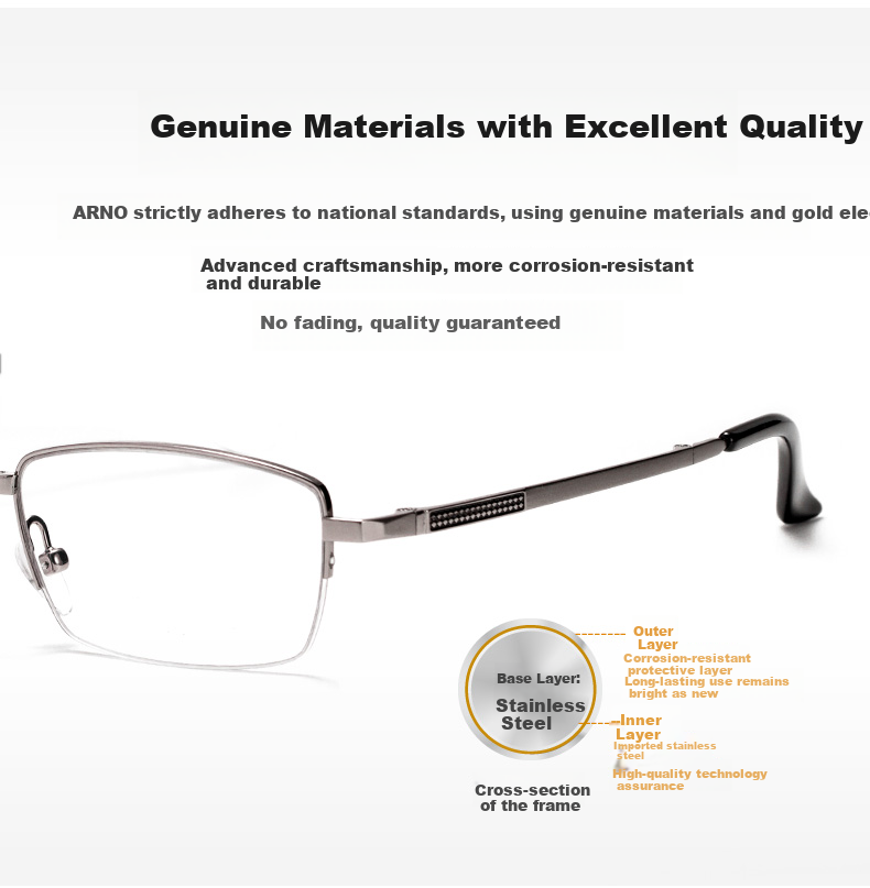 ARNO FOCUS ON YOUR EYES Reading Glasses for Men And Women, High-Definition Anti-Blue Light Fashionable Ultra-Light Foldable Convenient Presbyopic Glasses A1060 100 Degrees 4