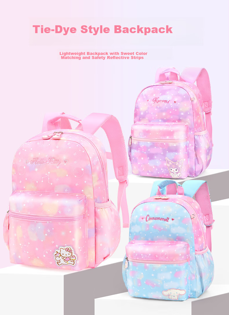 Hello Kitty Backpack for Elementary School Students, Cute Cartoon Backpack for Girls, Children's Schoolbag for Grades 1-3, Cartoon Bag DB96587A Pink 1