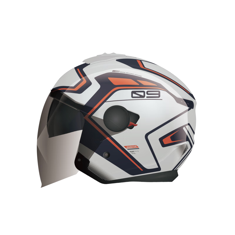 Ninebot New National Standard 3C Certified Electric Bicycle Motorcycle Helmet Anti-Fog Windproof Warm Bright White Unisex Four Seasons Electric Vehicle Half Helmet Winter Safety Cap Line White-L