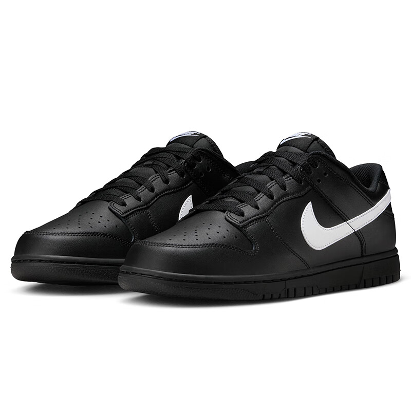 NIKE Men's Casual Skateboarding Shoes, DUNK Sneakers, IO7606-010, Black, Size 42.5