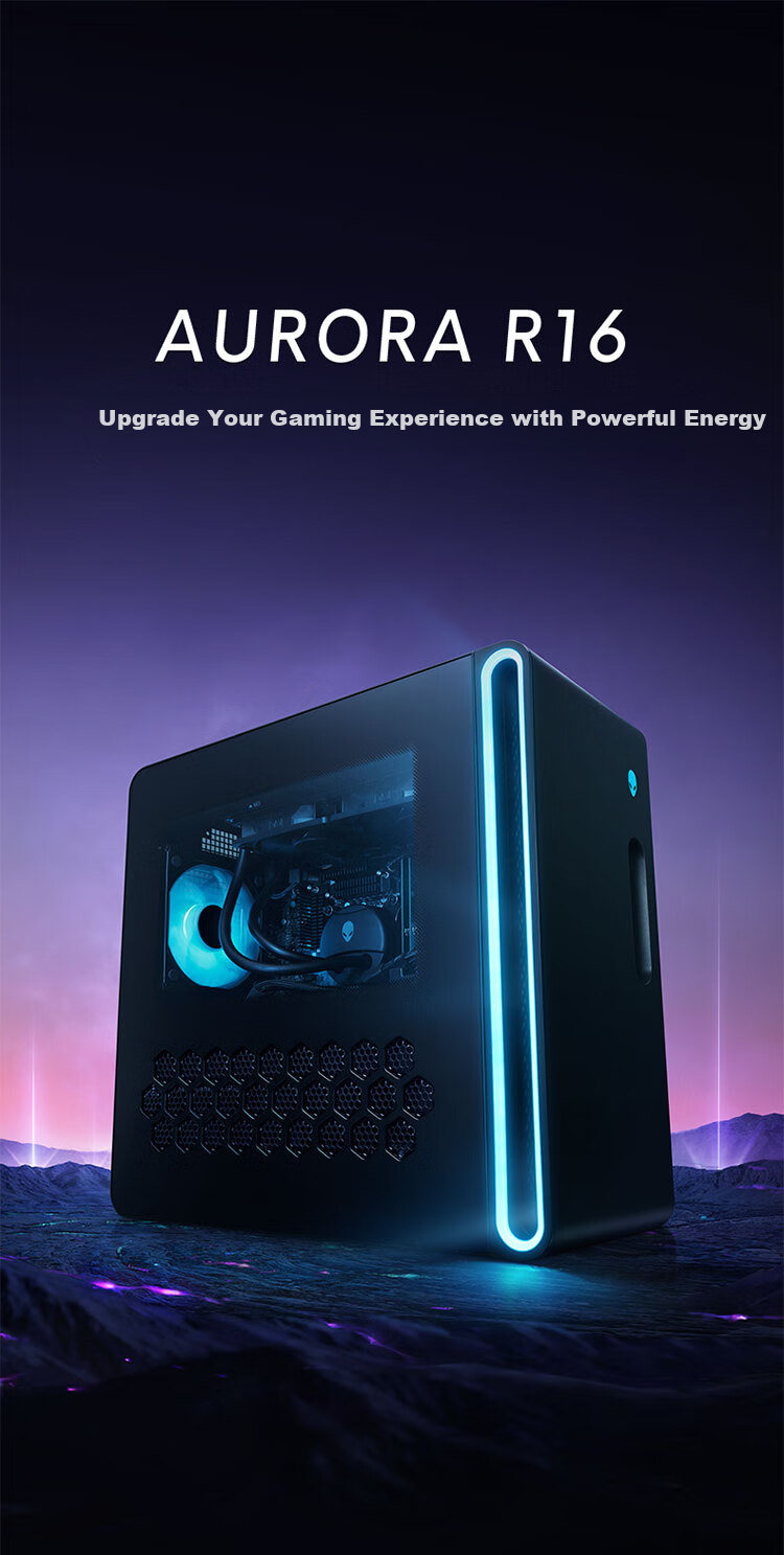 Alienware Gaming Desktop Computer Area-51 High-End E-Sports Gaming PC (Ultra 9 64GB 2TB RTX5080) Starry Silver Water-Cooled Black Myth: Wukong 80L AI Graphics Statio 1