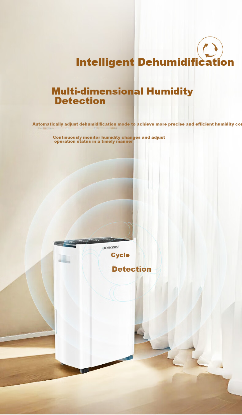 DOROSIN Dehumidifier, Dehumidification Capacity 21 Liters/day, for 42㎡ Home Use, Quiet Operation, Basement Clothes Drying And Dehumidification Device, Guest Bedroom Moisture Absorber And Dryer ER-20 9