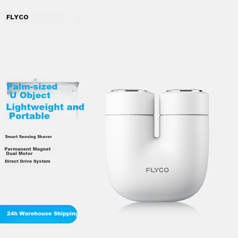 FLYCO [Recommended by Wang Yibo], Men's Electric Shaver, Compact And Portable, Mini Birthday Gift for Boyfriend, Husband, Father, U1 Nebula White Graduation Present
