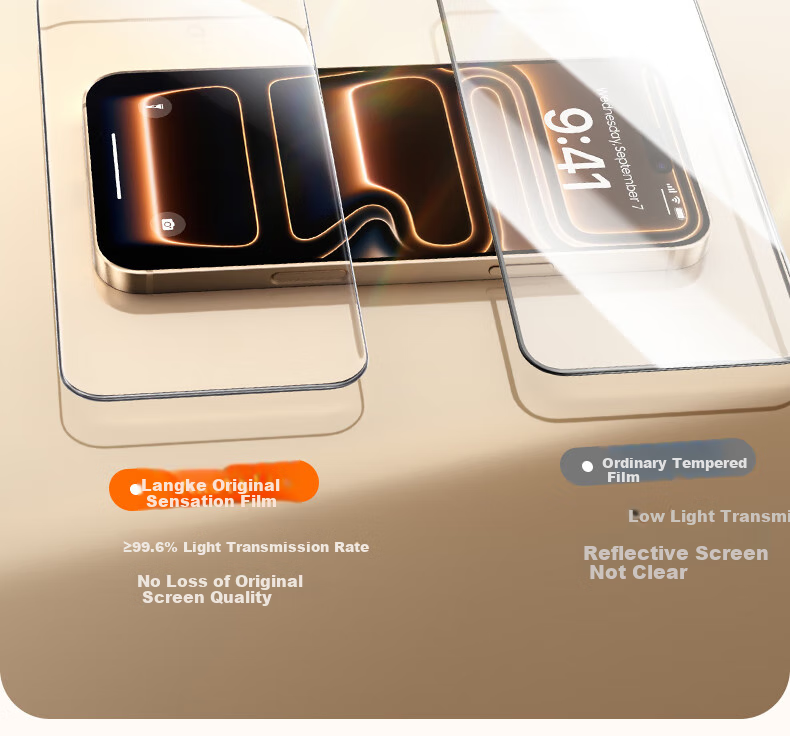 LLUNC [Compensation for Defective Products | AG Zero-Feel Film] IPhone 17 Air Tempered Glass Screen Protector, Ultra-Thin, High Transparency, Shatterproof, Quick Installation, Dust-Free Installation, Anti-Fingerprint 5