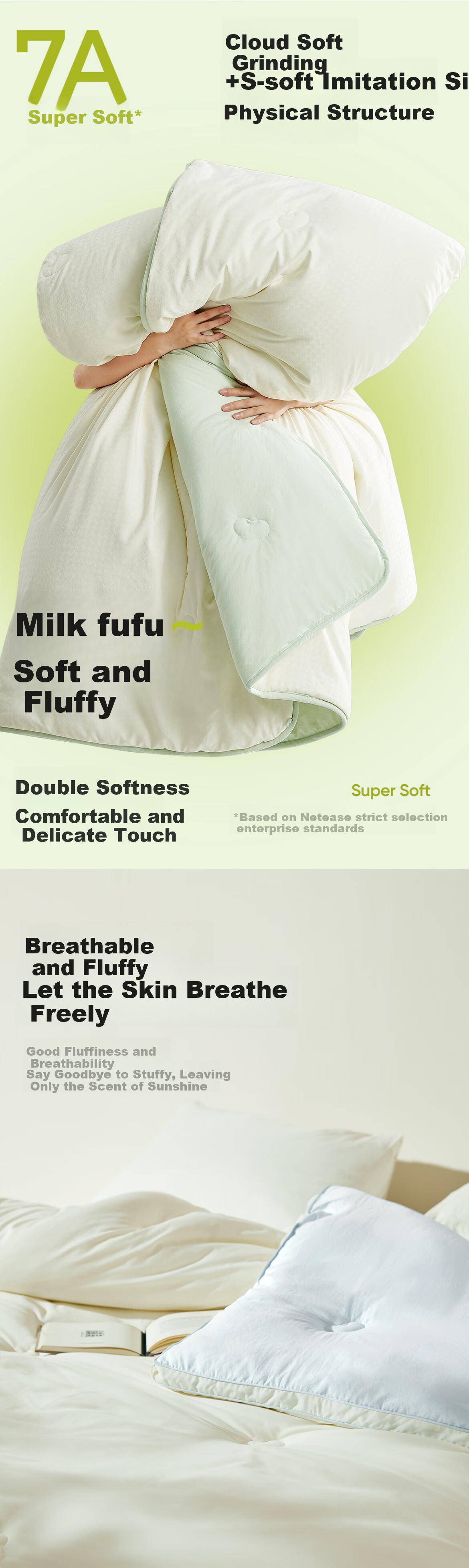 Wangyiyanxuan Comforter, Class A Antibacterial, 10% Soybean Fiber Quilt, Summer Quilt, 3.3 Jin (1.65 Kg), 220*240cm, Gree 3