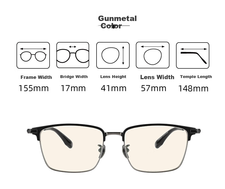 Blutech Anti-Blue Light Radiation Protection Classic Business Glasses [Black Gold 2035], 95% Blue Light Blocking Lenses 12