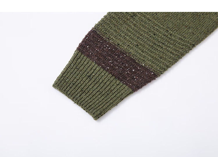 Demana "Twilight Embrace" Winter Wool Blend Vintage Crewneck Colorblock Ribbed Loose Knit Sweater for Women 4