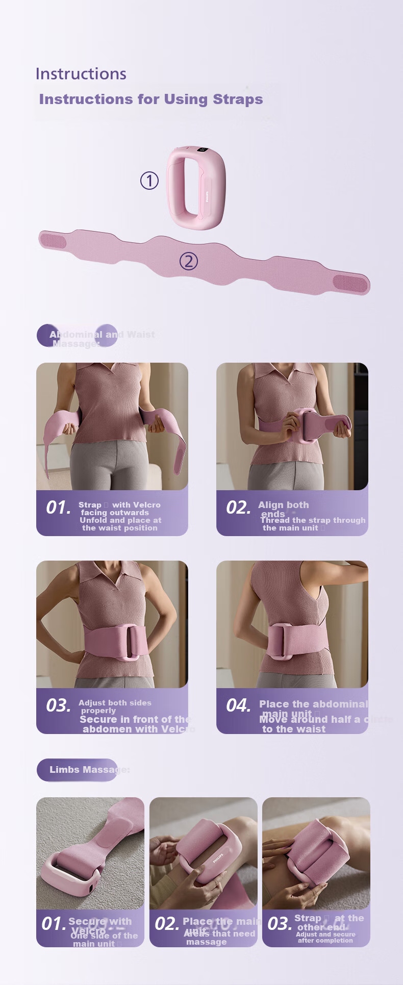 PHILIPS Fascia Ring Gun Fat-Burning Machine, Vibration Machine, Lazy Waist And Abdomen Fat-Burning Weight Loss Belly Slimming Belt, Full-Body Vibrating Massage Fitness Ab Muscle Neck Fascia Ring Massage, Gift for Men And Wome 11