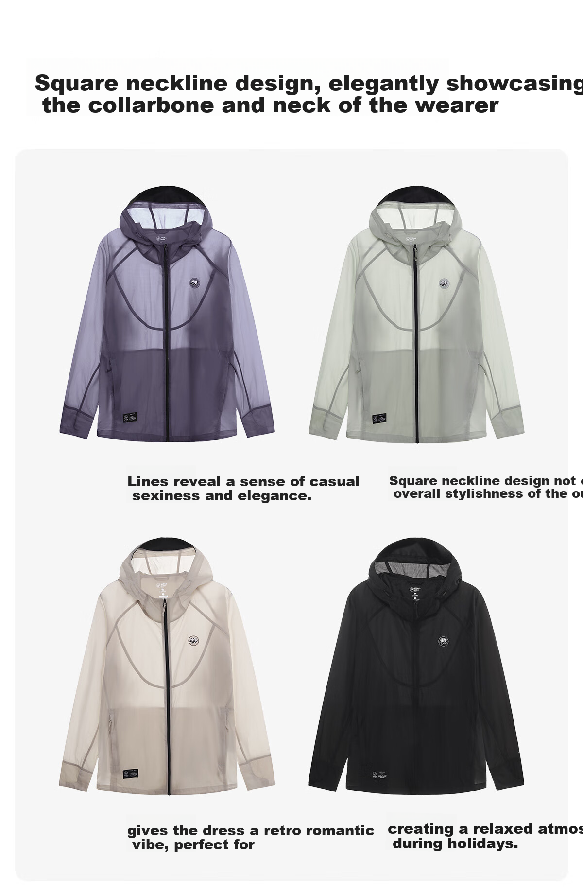 Xiongmao Luotuo Series Sun Protection Clothing, Cool And Breathable, UV Protection UPF100+, Sunscreen for Men And Women, Oak Gray, S 27